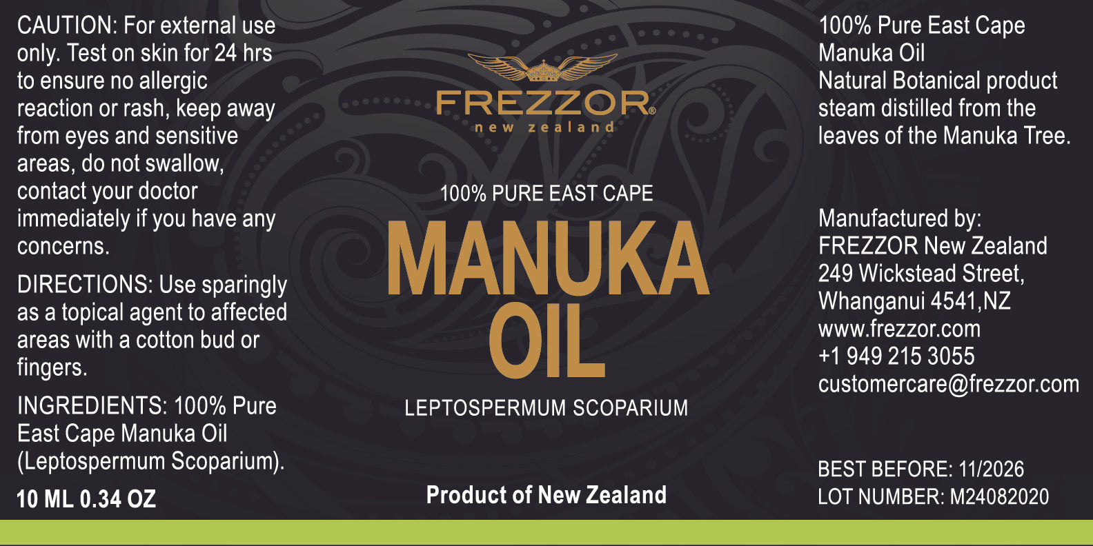 100% Pure Manuka Oil